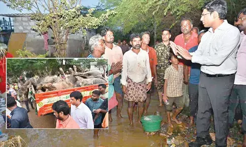 Rayala Cheruvu breach submerges villages in Satyavedu