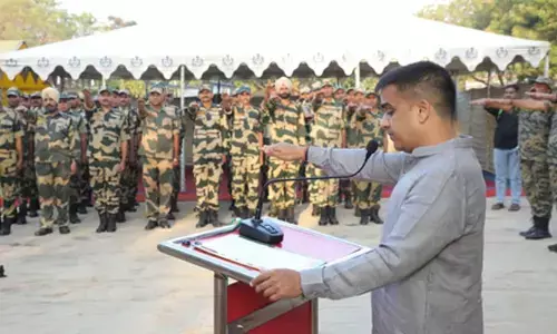 Gujarat Dy CM joins soldiers in singing Vande Mataram at border outpost in Kutch