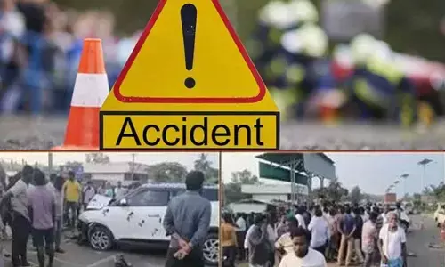 Three killed in three vehicle collision in Kirlampudi of Kakinada