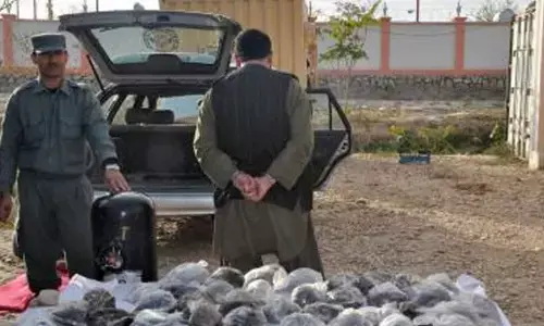 Police seize 170 kg opium poppy, arrest 2 smugglers in Western Afghanistan