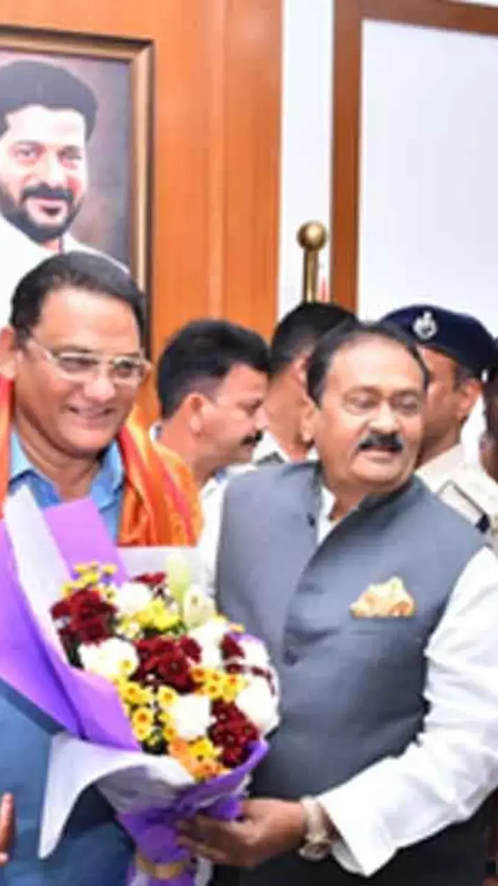 Azharuddin takes charge as Telangana Cabinet minister