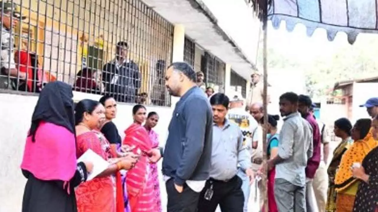Jubilee Hills bypoll: 9.2 pc polling in first two hours, voting underway Jubilee Hills bypoll: 9.2 pc polling in first two hours, voting underway