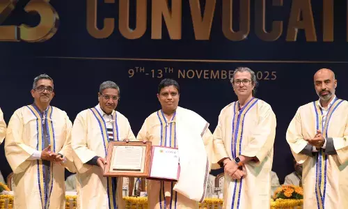 Acharya Balkrishna was the chief guest at the convocation ceremony of UPES School of Business.
