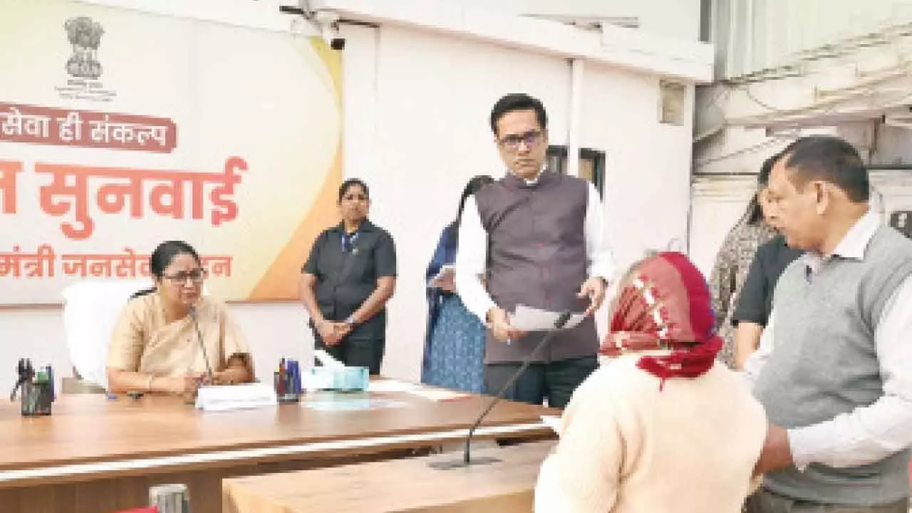 Delhi CM addresses public grievances at Jan Sunwai Delhi CM addresses public grievances at Jan Sunwai