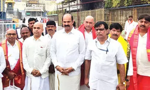 Housing Min visits Tirumala