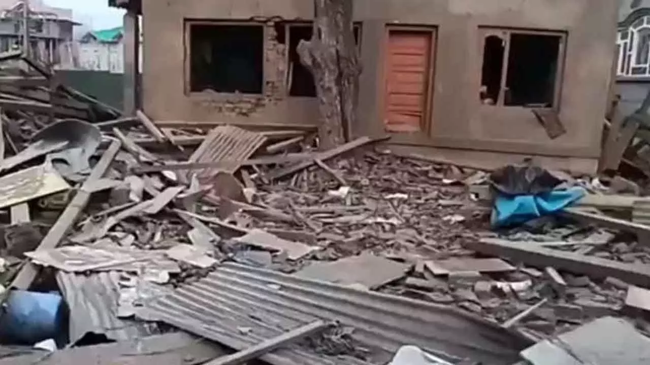 Delhi bombers house in J&K demolished