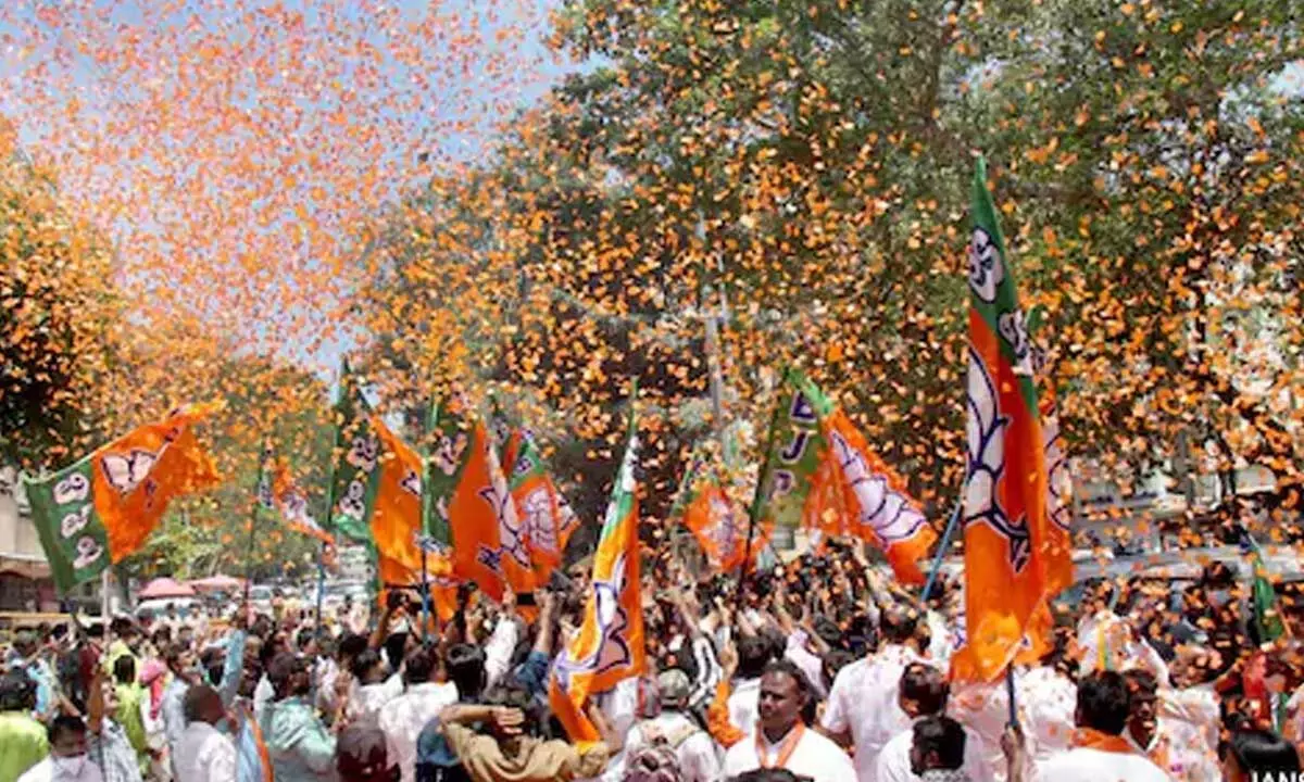 BJP celebrates Bihar victory BJP celebrates Bihar victory