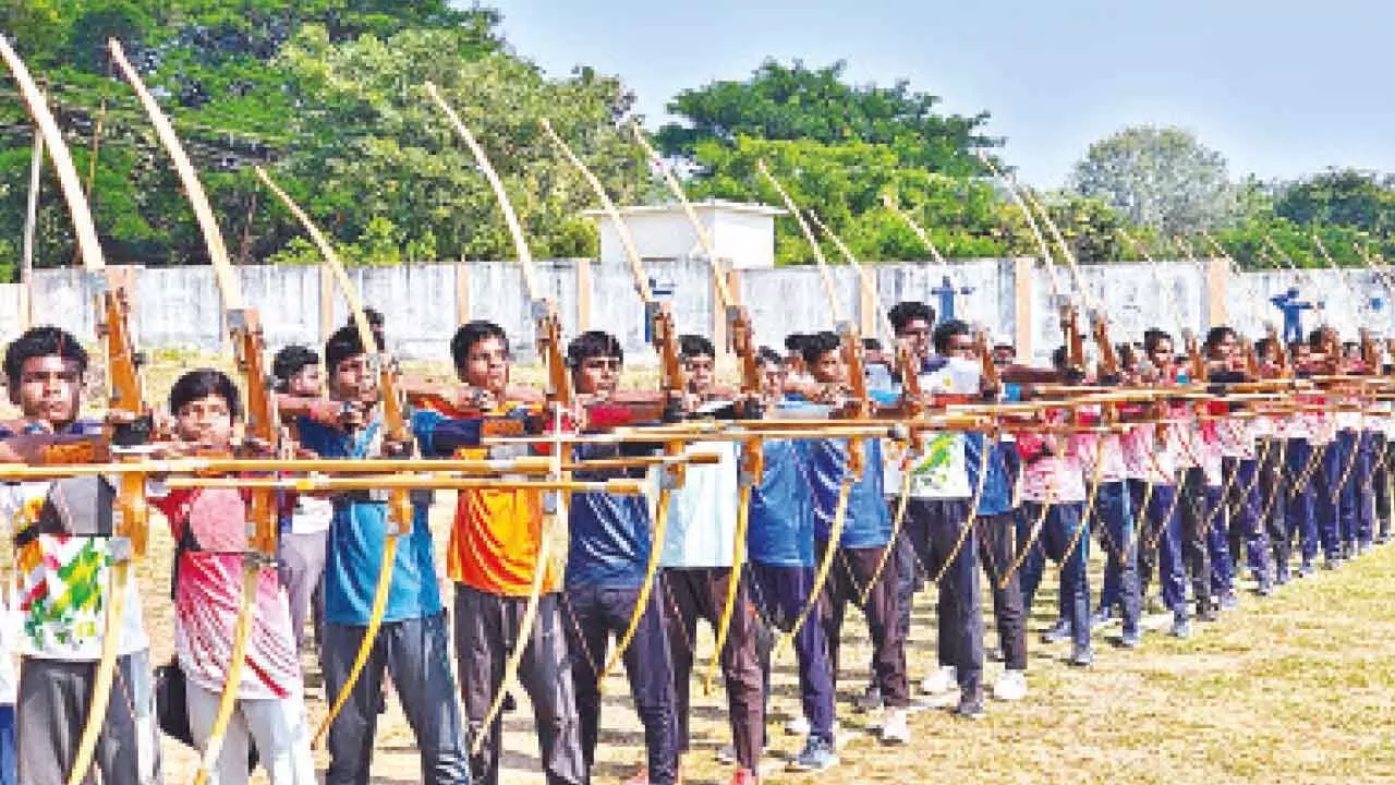 Archery selection trials begin for tribal students Archery selection trials begin for tribal students