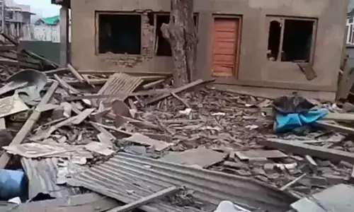Delhi bombers house in J&K demolished