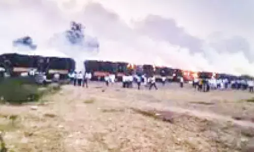 Sugarcane-laden tractors set ablaze, CM orders probe