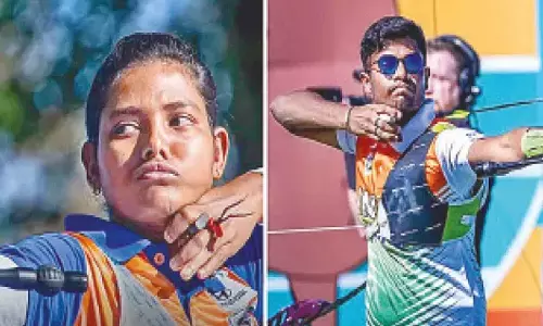 Ankita, Dhiraj win gold in recurve events