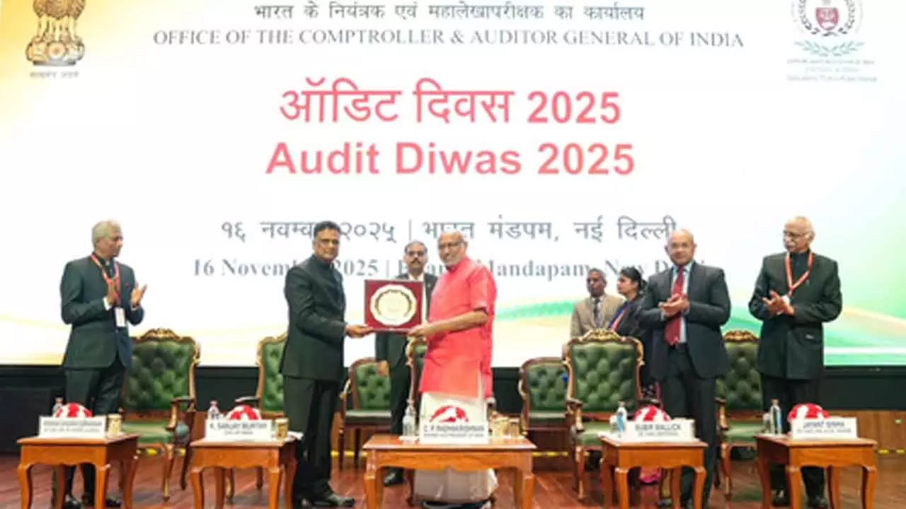 Vice-President Radhakrishnan hails CAG as guardian of Bharats moral wealth Vice-President Radhakrishnan hails CAG as guardian of Bharats moral wealth