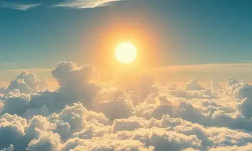 Clouds reflecting less sunlight due to reduced air pollution