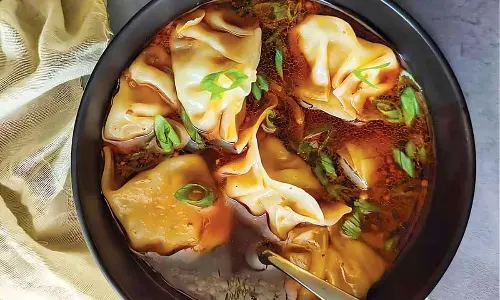 Find comfort in a bowl: Potstickers and glass noodle soup