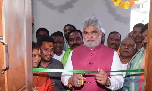Telangana assembly speaker inaugurates Indiramma Houses in Vikarabad