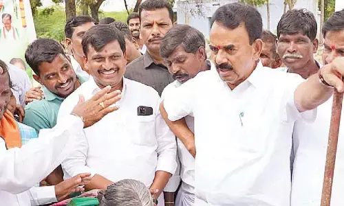 Widow performs bhoomi puja for Indiramma House