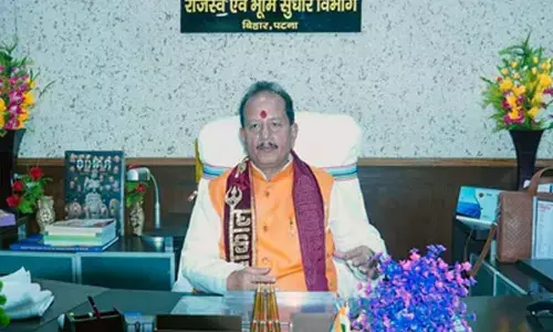 Bihar: Vijay Sinha vows strong action against mafia after taking charge of revenue and land reforms dept