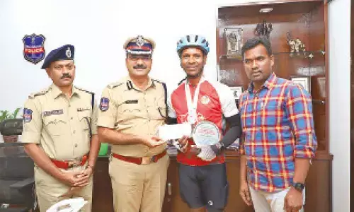 Wow! TG cop pedals 4,249 km in 18 days