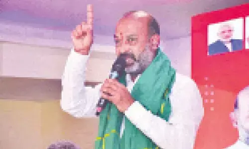 Bandi Sanjay demands probe into collapsed check dams, slams govt negligence