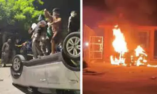 Protest over poor water and food quality: Students torch VIT   campus, vehicles