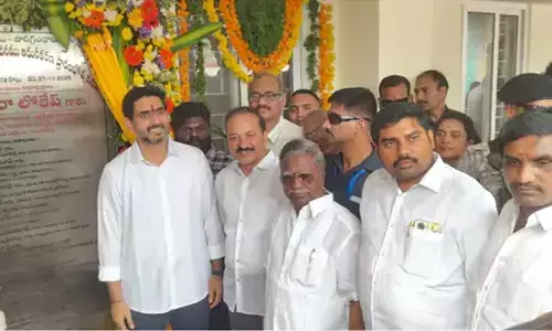 Nara Lokesh inaugurates Modernised library building in Mangalagiri
