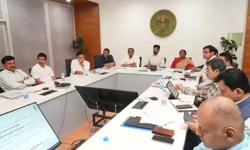 Chief Minister A Revanth Reddy reviewing arrangements for the forthcoming global conclave on Thursday