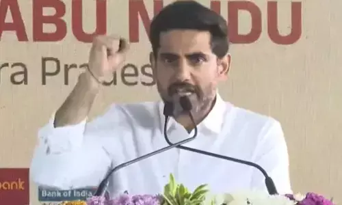Nara Lokesh terms Amaravati as capital of gods at foundation laying ceremony for banks
