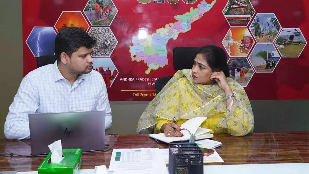 AP Home Minister Anitha Reviews Cyclone Ditwah Preparedness AP Home Minister Anitha Reviews Cyclone Ditwah Preparedness