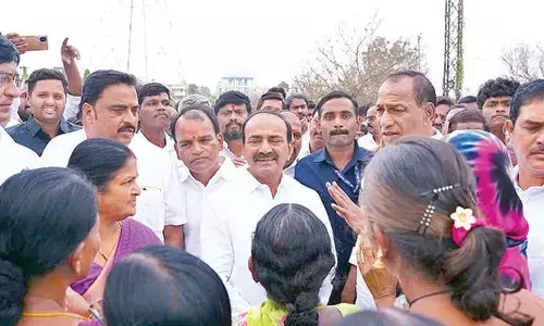 Eatala reviews road works on Hyd-Warangal Highway