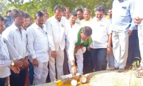 Beautification of Bahadurpeta Pedda cheruvu underway