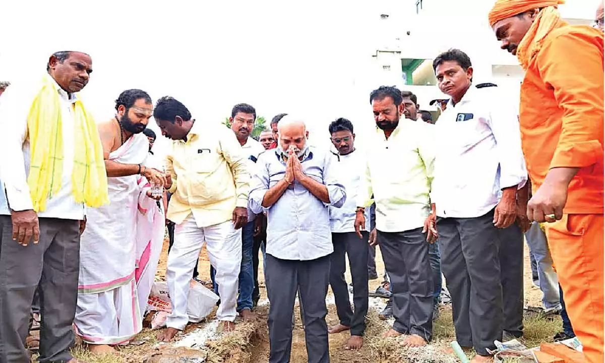 Stone laid for development works worth Rs 1.1 crore in Ambapuram Stone laid for development works worth Rs 1.1 crore in Ambapuram
