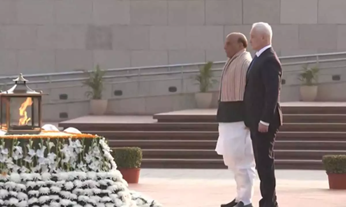 Rajnath Singh, Russian counterpart Belousov lay wreath at National War Memorial