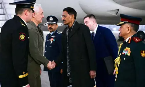 Russian Defence Minister arrives in New Delhi, set to co-chair key meeting on military cooperation with Rajnath Singh