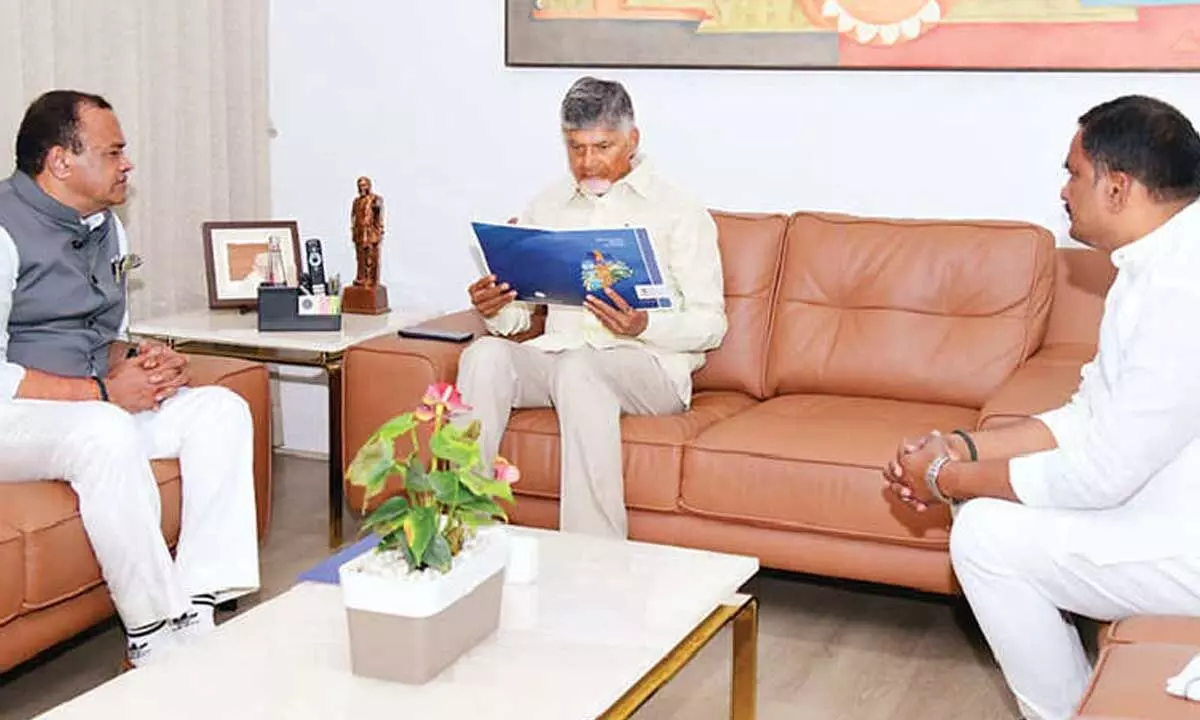Telangana invites CM Naidu to Global Summit Telangana invites CM Naidu to Global Summit