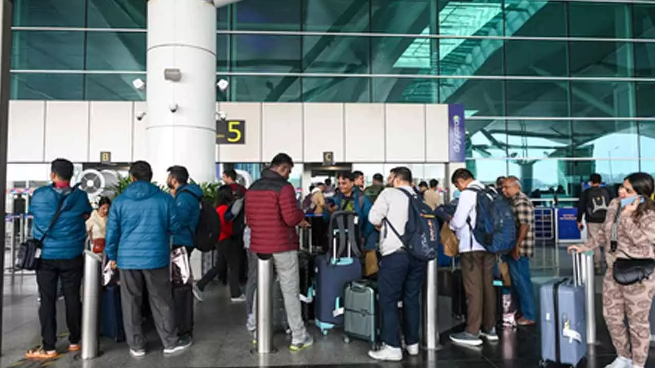 IndiGo cancels 117 flights at Hyderabad airport IndiGo cancels 117 flights at Hyderabad airport