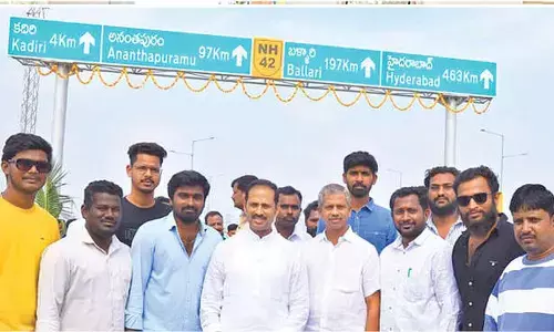 Kadiri MLA opens Kaulepalli flyover Kadiri MLA opens Kaulepalli flyover