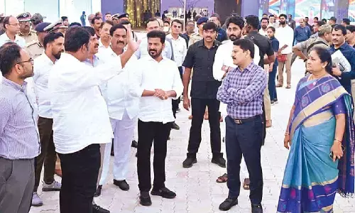 Install Telangana Talli statue on summit premises: CM Install Telangana Talli statue on summit premises: CM