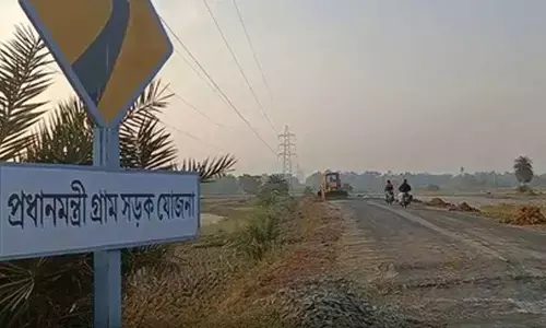 West Bengal: Road renovation in Medinipur under PMGSY makes villagers happy West Bengal: Road renovation in Medinipur under PMGSY makes villagers happy