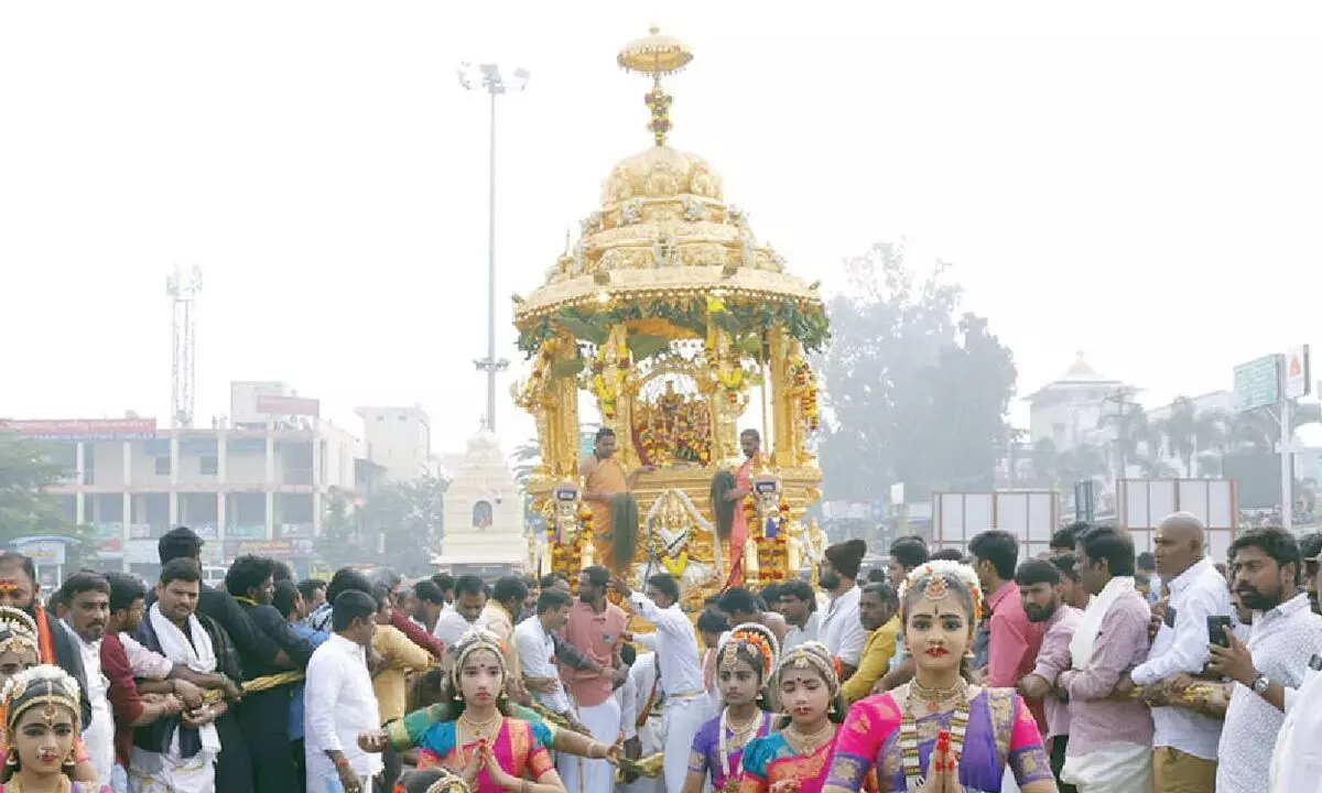 Srisailam temple witnesses overwhelming celebration Srisailam temple witnesses overwhelming celebration