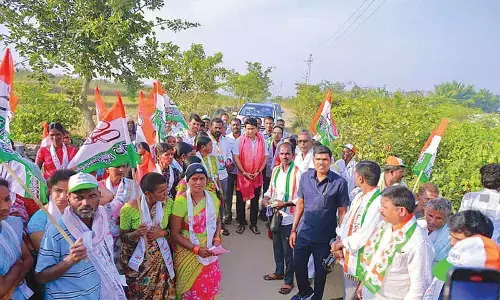 Rajesh Reddy participates in sarpanch election campaign Rajesh Reddy participates in sarpanch election campaign