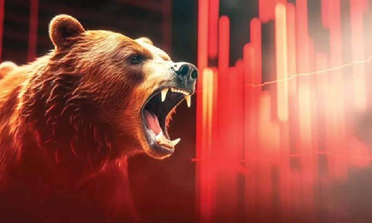 Mkts plummet amidst profit booking, FII outflows Mkts plummet amidst profit booking, FII outflows