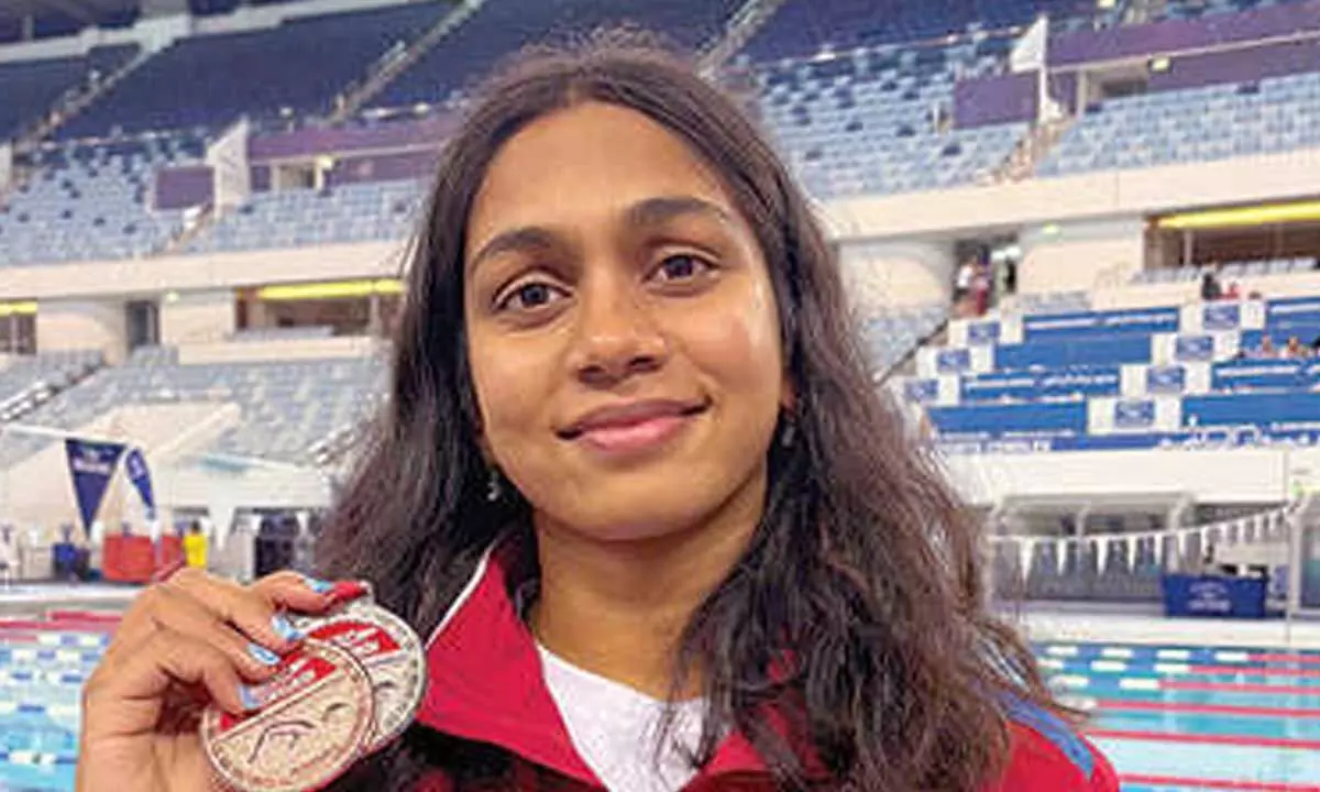 Rithvika wins silver, bronze at Speedo Invitational in Dubai Rithvika wins silver, bronze at Speedo Invitational in Dubai