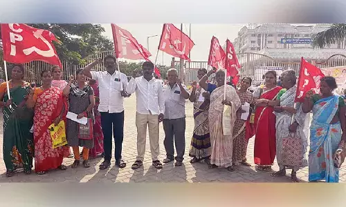 CPI protests for house plots to rural poor