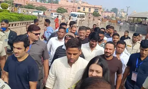 Captain SKY, coach Gambhir and others visit Shri Jagannath Temple ahead of first T20I Captain SKY, coach Gambhir and others visit Shri Jagannath Temple ahead of first T20I