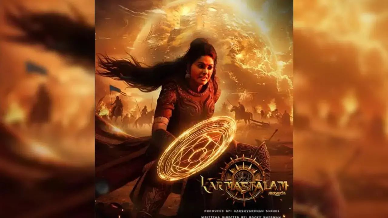Divi Vadthya leads pan-India war epic ‘Karmastalam’; first look poster unveiled Divi Vadthya leads pan-India war epic ‘Karmastalam’; first look poster unveiled