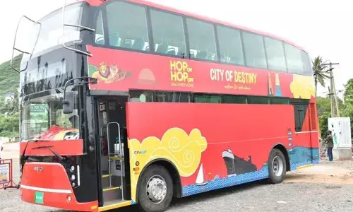 New Double-Decker Bus Service Launched to Simhachalam New Double-Decker Bus Service Launched to Simhachalam