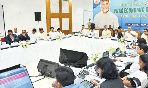 CM undertakes an aerial survey on north Andhra projects progress CM undertakes an aerial survey on north Andhra projects progress