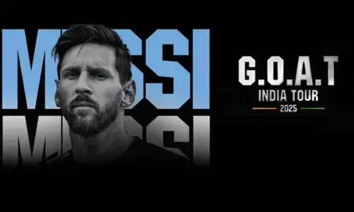 Messi reaches Mumbai for third pit stop of GOAT Tour Messi reaches Mumbai for third pit stop of GOAT Tour
