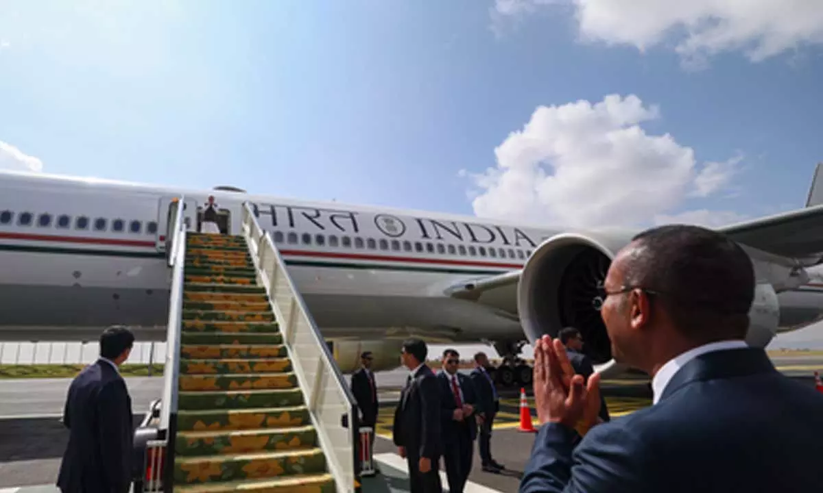 Abiy Ahmed drives PM Modi to airport, bids farewell after conclusion of landmark visit Abiy Ahmed drives PM Modi to airport, bids farewell after conclusion of landmark visit