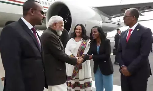 Modi arrives in Ethiopia Modi arrives in Ethiopia